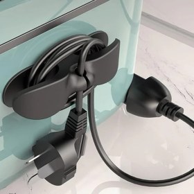 Resim Misda Store Yapışkanlı Kablo Düzenleyici Çok Amaçlı Organizer Kablo Sarma Aparatı Siyah 2 Adet 