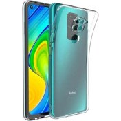 Resim bzontech Xiaomi Redmi Note 9 Kılıf Şeffaf Silikon Kamera Korumalı 0,30 Mm 