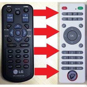 Resim LG Uyumlu Mkj50025104 Hs201 Usb Hdmi Hs102G Usb Hdmi Projeksiyon Kumanda 