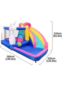 Resim OSER DIŞ TİCARET Unicorn Şişme Oyun Parkı Şişme Çocuk Oyun Parkı Şişme Bahçe Oyun Parkı Modelleri 