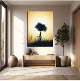 Resim Yalnız Ağaç Kanvas Tablo 