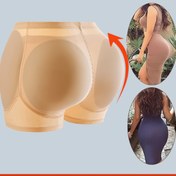Resim 1 adet Kadın Şekillendirme Şortu, Çıkarılabilir Pedler, Yüksek Bel, Göbek Kontrolü, Örgü Kumaş, Polyester, Düz Renk, Tanga Stili, Elbise Altında Görünmez, Popo Kaldırıcı, Güzellendirici Çamaşır 