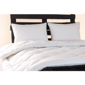 Resim Kışlık Kalın 4kg Pamauklu Kumaş Çift Kişilik Yorgan Beyaz 