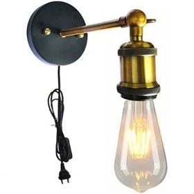 Resim MYLİGHTS RETRO RUSTİK ANAHTARLI KABLOLU FİŞLİ DUVAR APLİK HAREKETLİ MAFSALI APLİK Retro 