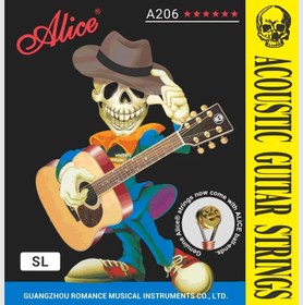 Resim Alice A206-SL Akustik Gitar Teli (11-52 Super Light) | Bakır Kaplama ile Sıcak Akustik Tını Kolay Bend İmkanı ve Rahat Çalım 