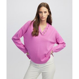 Resim İpekyol Metal Aksesuarlı Cutout Kadın Triko (IW6250050050) 