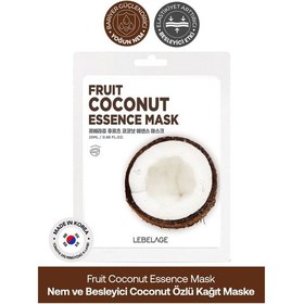 Resim Lebelage Hindistan Cevizi Özü İçeren Nemlendirici Kağıt Maske Lebelage Fruit Coconut Mask 