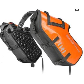 Resim Rhinowalk Su Geçirmez Motosiklet Çantası (M Beden) 9+9=18LITRE Hacim Turuncu Renk 