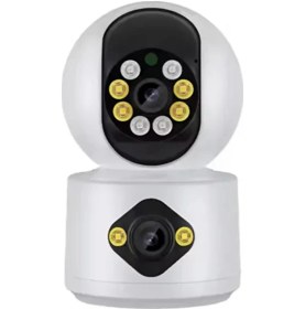 Resim Vlkmall Vn-5700 4mp Hd Bebek Güvenlik Kamerası Kablosuz Wifi Ev İçi Kamera Çift Lens Renkli Gece Görüşü Mobil İzleme 360 Derece Dönüş İki Yönlü Ses 