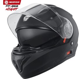 Resim Scoyco Çene Açılır Kask FF-868 Nıght Mat Siyah 