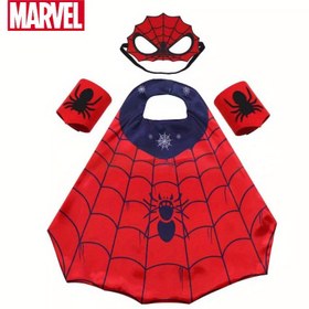 Resim 4 adet / Set MARVEL Spiderman Kostüm Seti, Karikatür Örümcek Pelerin ve Maske Bileklikler, Halloween ve Noel için mükemmel, Pille Değil 