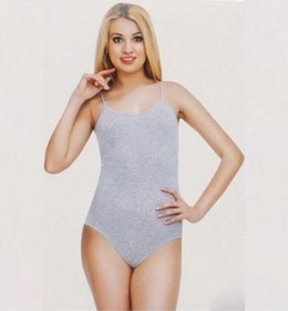 Resim Gümüş Kadın Ip Askılı Çıtçıtlı Body 4025 - 6 Adet 