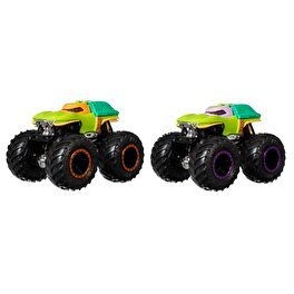 Resim Hot Wheels Monster Trucks Güçlü İkili 1:64 Arabalar Michelangelo vs Donatello HNX31 