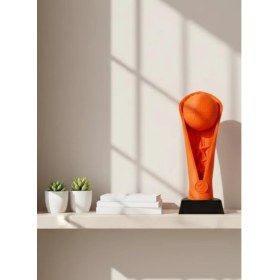 Resim Pazarcan 23CM Turuncu Basketbol Kupa Biblo Ödül Dekor Ürünü 