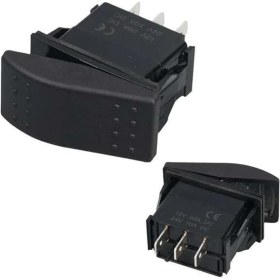 Resim Powermaster Sembolsüz Işıksız Yaylı 3 Pinli On-Off-On 12-24V Marin Switch 