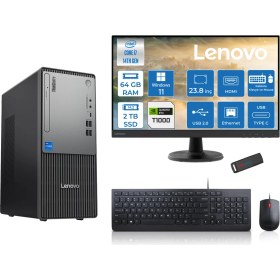 Resim Lenovo Thinkcentre Neo 50T Gen5 Intel Core I7 14700 64GB Ddr5 2tb SSD 23.8 Inç Monitör Windows 11 Home Quadro T1000 4gb Masaüstü Bilgisayar 10002412UAS0GL00H24 + Zetta Flash Bellek 
