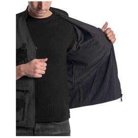 Resim Şensel, Çok Cepli Yelek, Gri-Siyah -118E1337- Dört Mevsim-Vest 