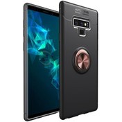 Resim Fibaks Samsung Galaxy Note 9 Uyumlu Kılıf Autofocus Shockproof Yüzüklü Standlı Silikon 