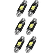 Resim CelestialCo 6x Son Derece Parlak 400 Lümen 3020 Yonga Seti Kanbus Hatasız LED Ampuller Iç Araba Işıkları Için Plaka Plakası (Yurt Dışından) 
