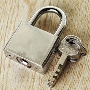Resim Su Geçirmez Metal Kilit 4 Anahtar ile - Pas Dirençli, Şarj Edilmemiş Güvenlik Kilitı, Yurt Odaları, Depolar, Demir Kapılar için - 1 Adet Paket 