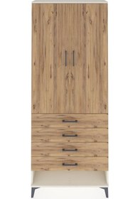 Resim Arges Dolap 3 Raflı 4 Çekmeceli 2 Kapaklı 88x30x221 Aytaşı-çam Aytaşı 