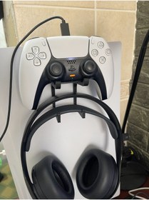 Resim Ps5 Kol Ve Kulaklık Standı, Kol Ve Kulaklık Tutucu Aparat , Ps5 Çift Joystick Kumanda Standı, 