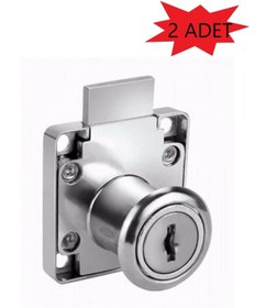 Resim rigour 2 Adet Silver Kare Çekmece Dolap Kapak Posta Kutusu Kilit Kırma Anahtarlı - Mobilya Kilitleri - Tek 