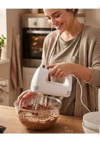 Resim Paslanmaz Çelik Çırpıcılı El Mikseri 250w Çok Kademeli Mutfak Mikseri 