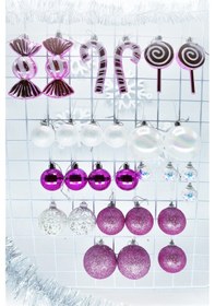 Resim Waldern Xl Şeker Kamışlı Karışık Süs Seti Pembe 