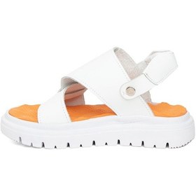 Resim Minican S F 2281c Patik Erkek Çocuk Hakiki Deri Düz Sandalet Beyaz-beyaz Beyaz 