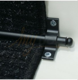 Resim Myfloor Çelik Halı Tutucu Merdiven Dip Çubuğu - Siyah İnce 90 cm 