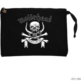 Resim MotörHead Siyah Clutch Astarlı Cüzdan / El Çantası - Siyah 