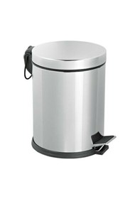 Resim Berta Paslanmaz Pedallı Çöp Kovası 12Lt - Uzun Ömürlü Çelik 
