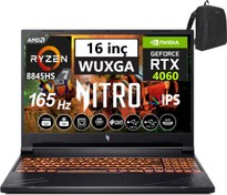 Resim Nitro V16 ANV16-41 Amd R7 8845HS Aı 24GB DDR5 512GB SSD 8GB/RTX4060 Windows 11Pro 16" 165Hz Wxuga IPS WNHQRUEY00341 Acer