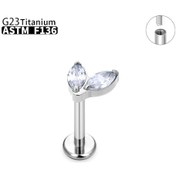 Resim İherag23 Astm F136 Titanyum Piercing Küpe, Dudak, Kulak, Burun Ve Göbek İçin, Cz Süslemeli, Daith Ve Tragus Uyumlu Antik Bronz Kaplama Black 