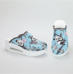 Resim 20Tasarımterlik Kadın Mavi Panda Airmax Ortopedik Hemşire Terliği-Mavi 