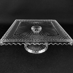 Resim DigitHome Cam Kek ve Pasta Sunum Standı Kare 25 Cm – SN.KRR.001 C1-1-288 