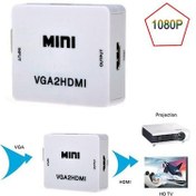 Resim Vga - Hdmi Aktif Çevirici VGA To HDMI Dönüştürücü TV Adaptör Box 