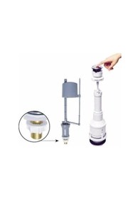 Resim Klozet Sifon Basmalı Rezervuar İç Takım Su Tasarruflu Açık Gri 