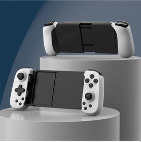 Resim Cbtx D6 Bluetooth Geri Çekilebilir Gamepad Çift Salon Altı Eksenli Somatosensoriyel Android/ıphone/anahtar Beyaz Siyah 