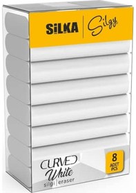 Resim Silka Silgy Curved Silgi Seti Beyaz 8'li 