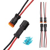 Resim Gorgeous 6 Çift Dt 2 Pin Pigtail Kit Erkek Dişi Konnektör Adaptörü (Yurt Dışından) 