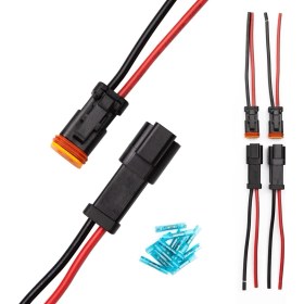 Resim Gorgeous 6 Çift Dt 2 Pin Pigtail Kit Erkek Dişi Konnektör Adaptörü (Yurt Dışından) 