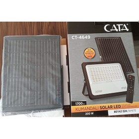 Resim Cata CT-4649 200W Beyaz Solar Led Projektör 