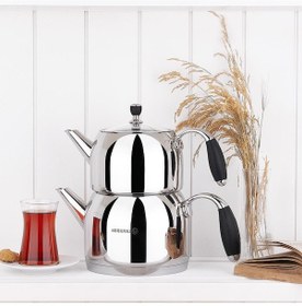 Resim Korkmaz A119 Flora Çaydanlık Takımı Siyah 