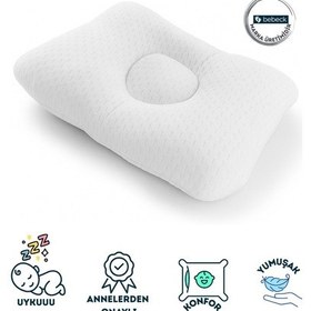 Resim Bebeck Bebek Düz Kafa Yastığı Bebek Yastığı Yumuşak Pamuk Kumaş Voysı Yastık 