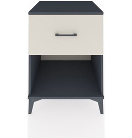 Resim Kronos Komodin Tek Çekmeceli 60x59x80 Antrasit-aytaşı Antrasit 