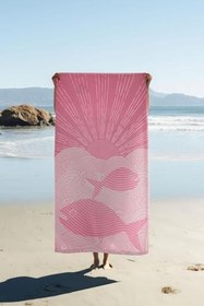 Resim Dijital Baskı Plaj Deniz Havlusu Balık Desenli Peştamal HVL0069 