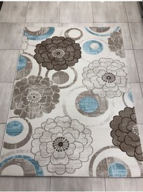Resim Flora Halı Alina 0720 B 165X230 Turkuaz Vizon 4 M2 Halı ! 