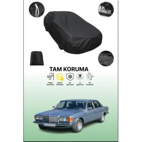 Resim Dokaca Siyah Mercedes-Benz W123 Uyumlu Araba Brandası, Koruyucu Örtü, Oto Branda 